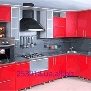 Кухонная мебель красная (16) фото