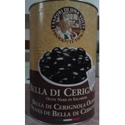 Маслины с косточкой - Bella Di Cerignola olive nere in salamoia, 5 kg
