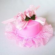 Бонбоньерка Шляпка розовая фото