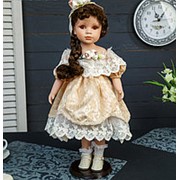 Кукла коллекционная керамика “Малышка Женечка в песочном платьице“ 45 см. фотография