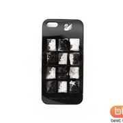 Накладка iPhone 5S (SWAROVSKI) 12 кубиков (черный не цветной)) 73017c фотография