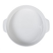 Форма для запекания и сервировки круглая с ручками Millimi Жемчуг, керамика, 26х23х4.5см, белая