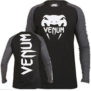 Футболка Venum "Pro Team 2.0" Long Sleeves T-shirt BK/GR