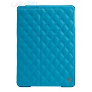 Чехол JisonCase Quilted Leather Cover Blue для iPad Air фото