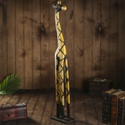 Сувенир дерево “Жираф с ромбами“ 11х18х100 см фото