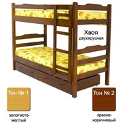 Двухъярусная кровать деревянная Хвоя