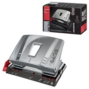 Дырокол MAPED (Франция) “Advanced Metal“, металлический, средний, на 25 листов, светло-серый, 620310 фото