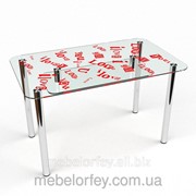 Стеклянный обеденный стол С любовью 2 БЦ-Стол фото