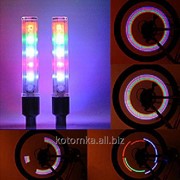 Подсветки 2шт LED на нипель велосипедных колес разноцветные SKU0000172 фото