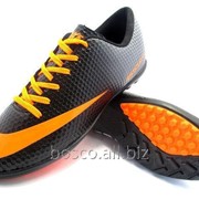 Футбольные сороконожки Nike Mercurial Victory Turf Black/Orange/Gray фото