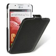 Кожаный чехол для LG Optimus L7 II Dual / P715 Melkco Leather Case - Jacka Type (Black LC) фотография