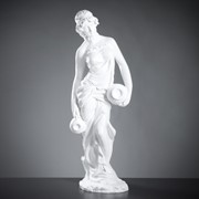 Фигура “Девушка с двумя кувшинами большая“ белая, 32×43×116см фотография