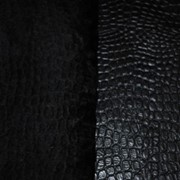 Мех дубленочный Крокодил черный фотография