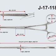 Зажим к/о 1*2 зубчатый прямой №2 160мм Кохер З-5 J-17-118