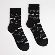 Носки мужские 'Акула', цвет чёрный, размер 29 фотография