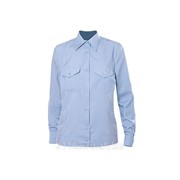 Рубашка форменная женская с длинными рукавами полиция бледно-голубой код товара: 00032321