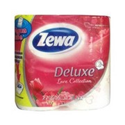 Туалетная бумага Zewa DeLuxe Love Collection белая, 4 рулона 21м/150 листов 3 слоя фотография