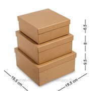 Набор коробок из 3шт Браун WG-108