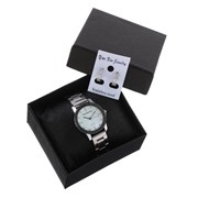 Подарочный набор 2 в 1 “Bolingdun“: наручные часы, d=3.1 см, серьги фотография