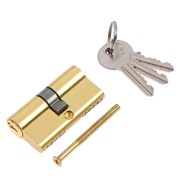 Цилиндровый механизм, алюминиевый ЦМ 60(30/30)-3K PB,английский ключ, 33*17*60 мм, цвет золо 46470