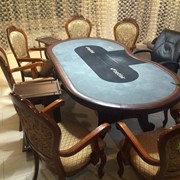 Стол покера, стулья, столики фото