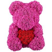 Декоративное изделие“медвежонок из роз с сердцем“ 40 см Huajing Plastic (192-511) фото