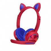 Наушники проводные Cat Ear Headset AKZ-020 гарнитура + LED подсветка фото