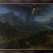 Картина Горный пейзаж с молнией, Милле, Жан-Франсуа фото