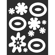 Наклейка БЛИКЕР термо плоттер Кляксы светоотр.(150х200) цвет серебро (упак 1шт) SKYWAY фотография