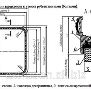 Иллюминатор судовой рубочный из профиля алюминиевого сплава ПШИУ.364113.002 ТУ Тип 1 фото