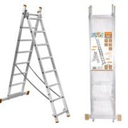 Лестница алюминиевая, ЛА2х7, 2х секционная х 7 ступеней, h=2880 мм, Народный SQ1028-0201 Лестница алюминиевая, ЛА2х7, 2х фото