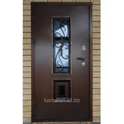 Дверь металлическая “Люкс-4/2П“ с окном фото