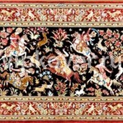 Иранский персидский шёлковый ковер Кум Шикарга фотография
