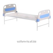 Кровать общебольничная МСК-4106 (пластиковые спинки, сварная сетка, ложе - прямоугольная труба) фото