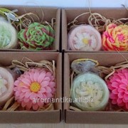 Подарочный набор мыло цветок + арома гейзер