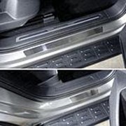 Накладки на пороги VW Tiguan 2016–наст. время (внешние лист шлифованный) фото