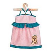 Полотенце-платье для рук с вышивкой “дэйзи“ махра /х/б ,100%,розовое SANTALINO (850-558) фото