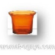 Подсвечник стеклянный темно оранжевый “Радуга“ 6,5x4,5 см. 48934 фото