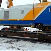 Разгрузка вагонов с платформы весом 32 тонн с использованием кранов грузоподъемностью 50 тонн фото