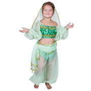 Карнавальный костюм для детей Вини Восточная красавица зеленый детский, 128-134 см фотография