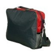 Конференц - сумка (400x290x80, серый + красный, полиэстер) фото