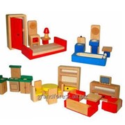 Набор мини–мебель 23, набор деревянной игрушечной мебели фото