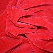 Велюр красный, ткани из натуральных и искусственных волокон фото
