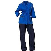 Костюм "Артемида" женский медицинский куртка+брюки (васильковый/темно-синий)