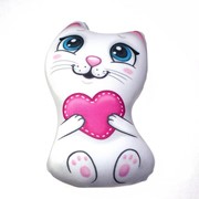 Мягкая игрушка-антистресс - Кошечка с сердечком фотография
