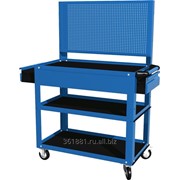 Тележка инструментальная, 3 полки, 2 ящика, перфорированная панель фото