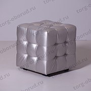 Банкетка-пуфик квадратная «Люкс», серебро ПЛ-1(серебро) фото