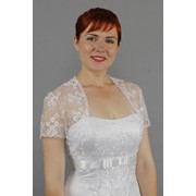Болеро для невесты №945, белый (гипюр, рукав короткий ) фото
