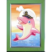 Картинка стразами Розовый дельфиненок 17х22 см фотография