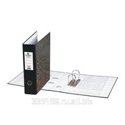 Папка-регистратор Brauberg (Брауберг), мраморное покрытие, увеличенный формат, содержание, 70 мм, черный корешок фото